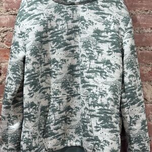 Greyson Green and White Palm Print Bomber Jacket